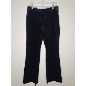 Ann Taylor black velvet holiday dress pants - 6